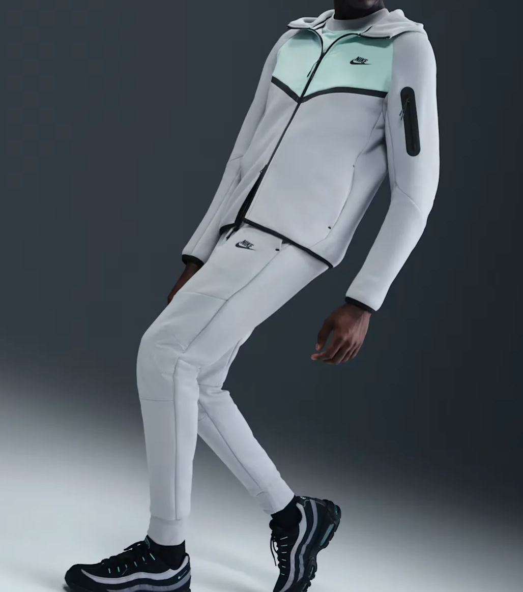 Men Fleece Full-Zip Jacket + Joggers Set