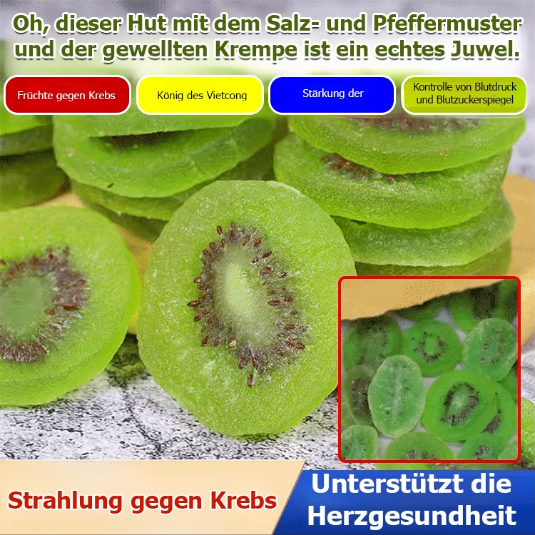 Natürlicher getrockneter Kiwi mit erstaunlicher Krebsprävention.