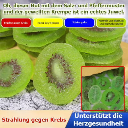 Natürlicher getrockneter Kiwi mit erstaunlicher Krebsprävention.
