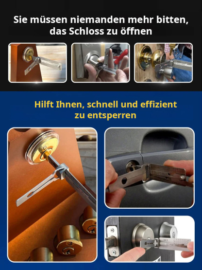 Haushalts-Not-2-in-1-Entsperrwerkzeug, kompaktes Schlossgerät zum schnellen Entsperren bei verlorenen Schlüsseln