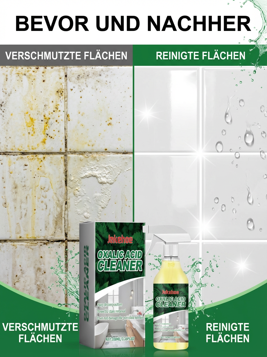 🧹Blue Angel Oxalsäure-Reiniger, 5 Sekunden Kalkentfernung, Bad-spezifisch