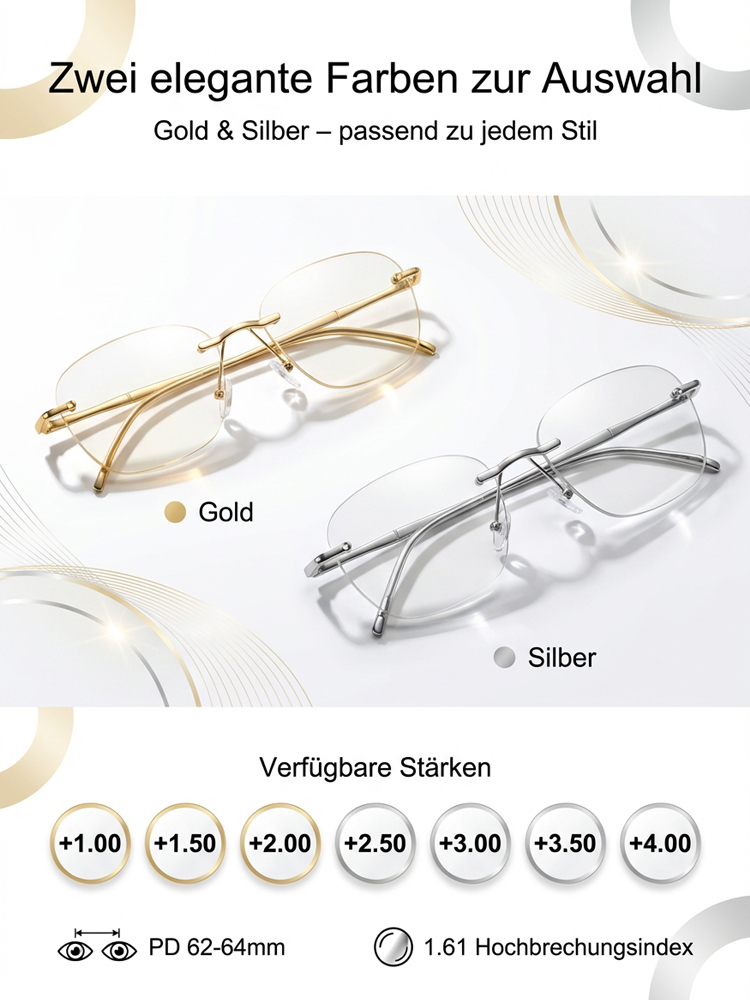 Jüngeres Design für alle, sofort scharf. 99,9% Blaulichtfilter + Sonnenbrille. Lebenslange Garantie.