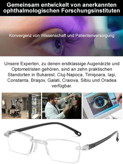 Sehkraft zurück auf 20 Jahre, High-End-Blaulichtfilter schützt vor digitaler Ermüdung.