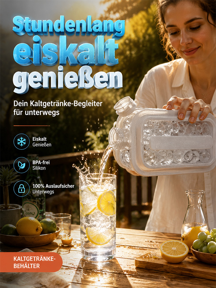 LFGB-zertifizierter tragbarer Eiskugelbereiter (70% mehr Platz im Gefrierfach) + 100% Dichtung gegen Gerüche + Blitzschnelle Sekunden Eis-Kühlung – Letzter Lager-Räumungsverkauf für nachhaltigen Genuss.