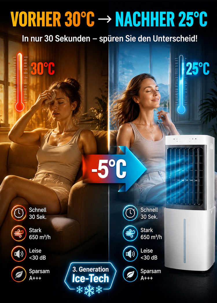 3. Generation High-End-Turbokühlung (650 m³/h) | Saisonaler Ausverkauf: 50% Rabatt