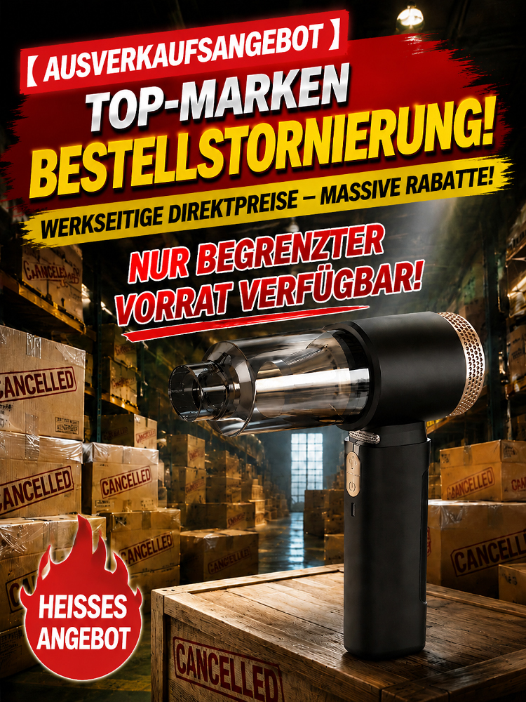 4-in-1 Akku Staubsauger & Luftpumpe (40.000Pa / 32.000Pa) – Mit Magischem Grünem Licht & HEPA-Filter für Auto & Haushalt – DIREKT VOM HERSTELLER