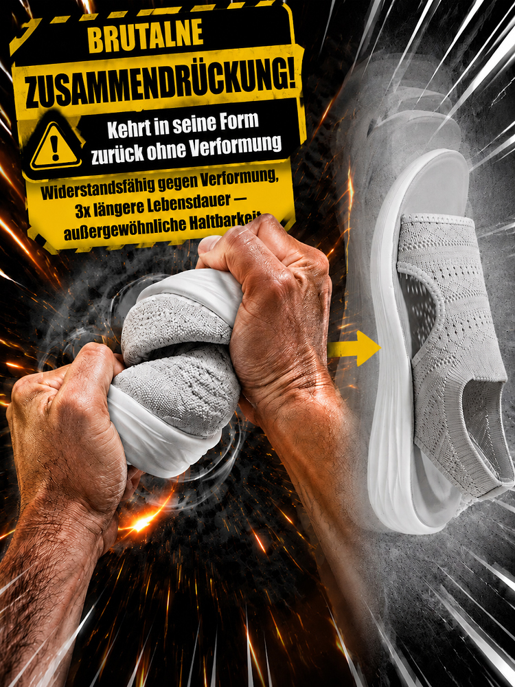 Ergonomische Cloud-Bounce™ Sandalen | 65% Stoßdämpfung & 160g Leichtgewicht | Geprüfte Orthopädische Passform 🔬
