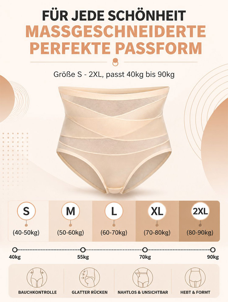 3D-Beckenkorrektur & Mikroskulptur-Miederhose – 99,97% Zink-Ionen Schutz [High-Tech Elastikgewebe]