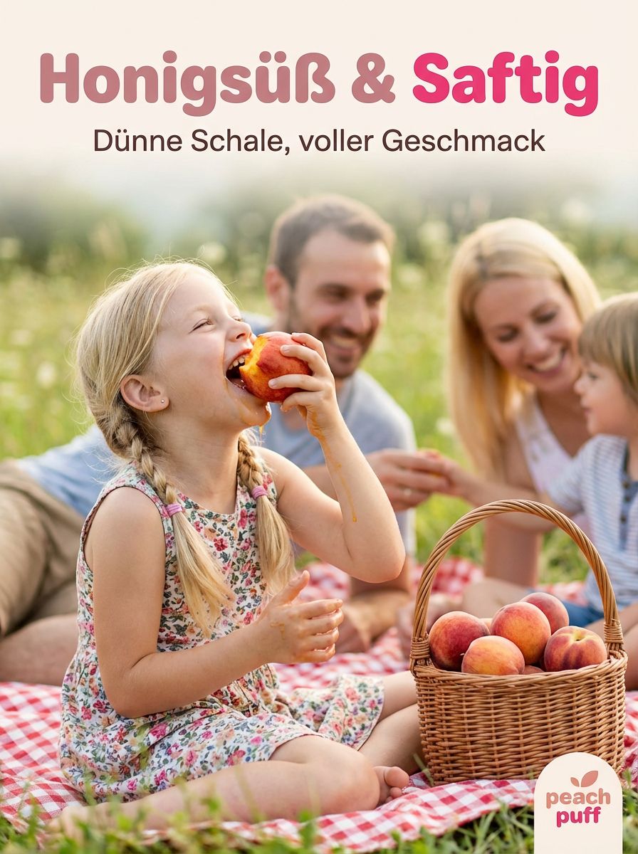 XXXL-Honigpfirsichbaum (18° Brix) | Ernte im 1. Jahr & Winterhart bis -20°C | GMP-Zertifiziert | Exklusiver Mengenrabatt!