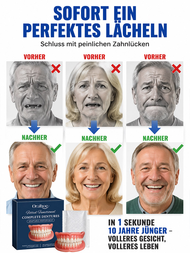 24h Tragekomfort: Selbst im Schlaf diskret und sicher tragen 😴👌In 1 Minute bereit: Einfach anpassen ohne teure Zahnarzttermine ⏳🏠
