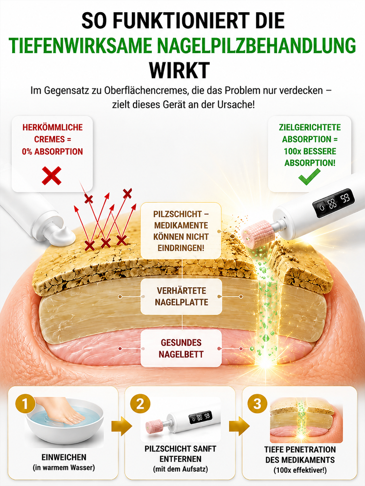 Elektrisches 4-in-1 Nagel- & Pediküreseet mit 99 Geschwindigkeitsstufen & Digital-Display – Sanfte Pflege für dicke Nägel & Hornhaut – Sonder-Aktion