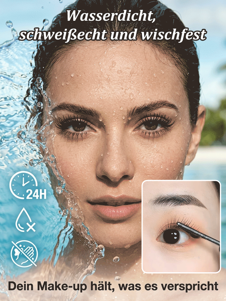 [TÜV-Zertifiziert] 🛡️ 360° Metall-Bürsten Mascara | +30% Wimpernlänge, Wasserfest & Vegan | 0,33mm Präzision für perfekt definierte Wimpern ✨
