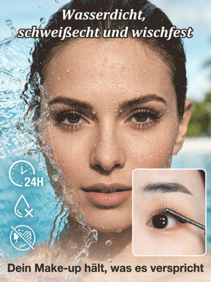 [TÜV-Zertifiziert] 🛡️ 360° Metall-Bürsten Mascara | +30% Wimpernlänge, Wasserfest & Vegan | 0,33mm Präzision für perfekt definierte Wimpern ✨