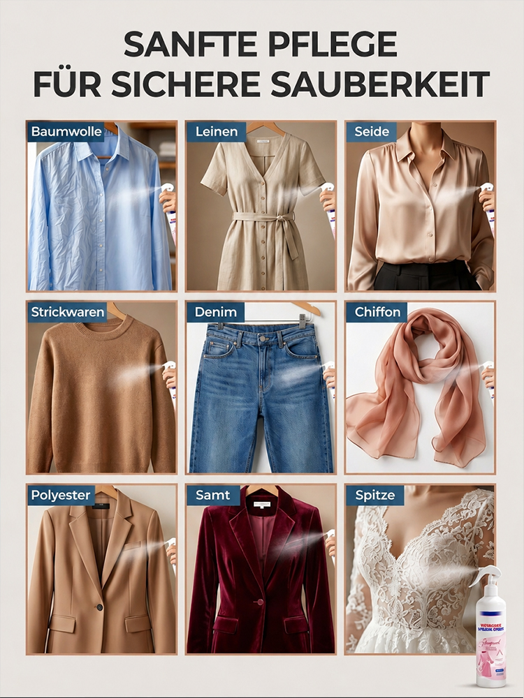 Wissenschaftlich Bewiesenes Faltenfrei-Spray (EU ECHA Zertifiziert) – 5 Minuten Wirkzeit + Streng Limitiertes 50% Rabatt-Angebot!