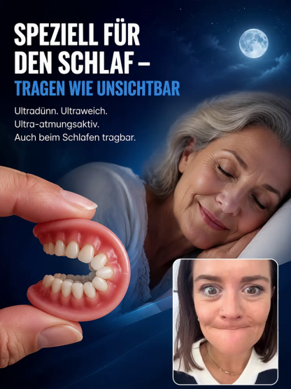 24h Tragekomfort: Selbst im Schlaf diskret und sicher tragen 😴👌In 1 Minute bereit: Einfach anpassen ohne teure Zahnarzttermine ⏳🏠