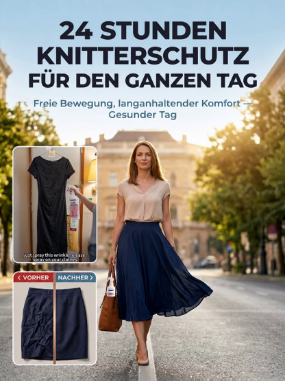Wissenschaftlich Bewiesenes Faltenfrei-Spray (EU ECHA Zertifiziert) – 5 Minuten Wirkzeit + Streng Limitiertes 50% Rabatt-Angebot!