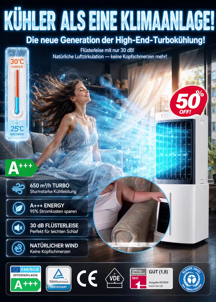 3. Generation High-End-Turbokühlung (650 m³/h) | Saisonaler Ausverkauf: 50% Rabatt