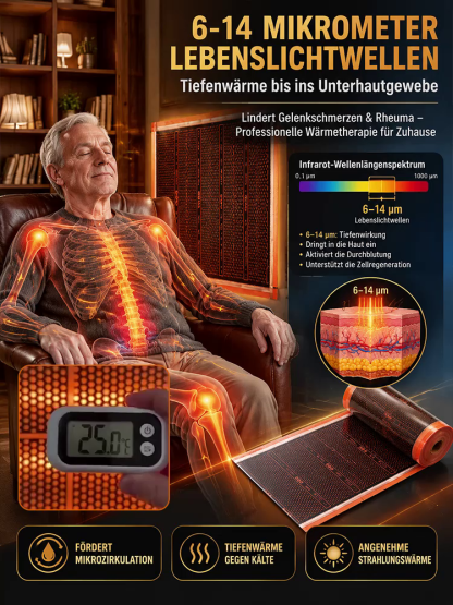 🔥3-Sekunden-Schnellaufheizende Ferninfrarot-PTC-Graphen-Heizfolie