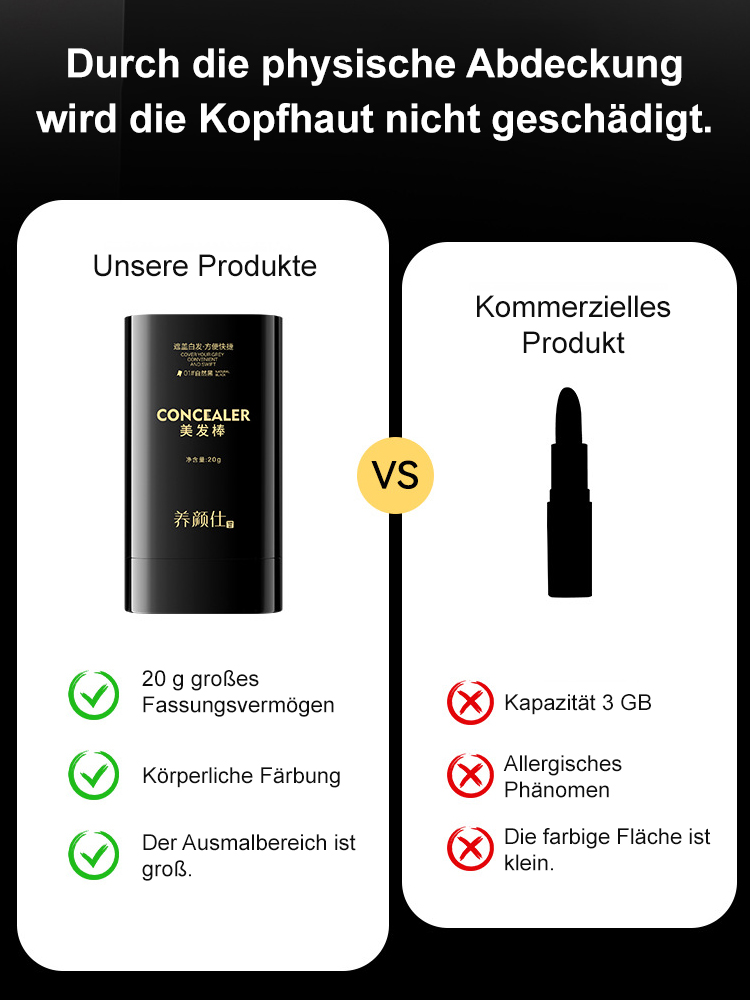 Kaufen Sie 1 und erhalten Sie 1 gratis🎁Unbedingt probieren!🔥Wasser- und schweißfester Grauhaar-Farbstift.