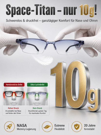 Deutsche Präzisions-Autofokusbrille (0,01s Reaktion, +1,00 bis +7,00 dpt) |TR90 Memory-Titan (Nur 6g-10g) – Kein Sehtest nötig! [Zertifizierter Räumungsverkauf]