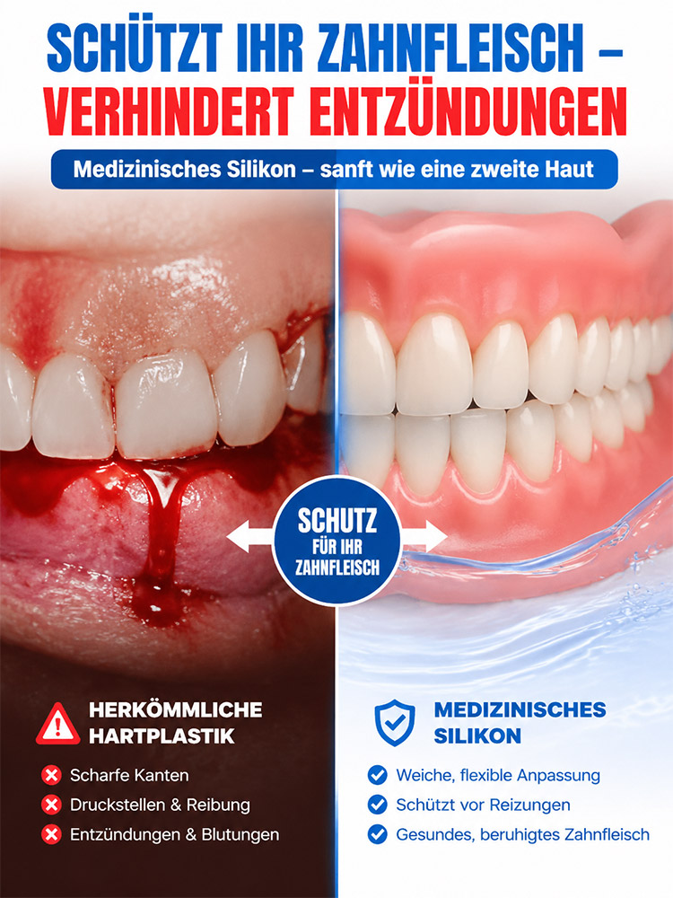 24h Tragekomfort: Selbst im Schlaf diskret und sicher tragen 😴👌In 1 Minute bereit: Einfach anpassen ohne teure Zahnarzttermine ⏳🏠