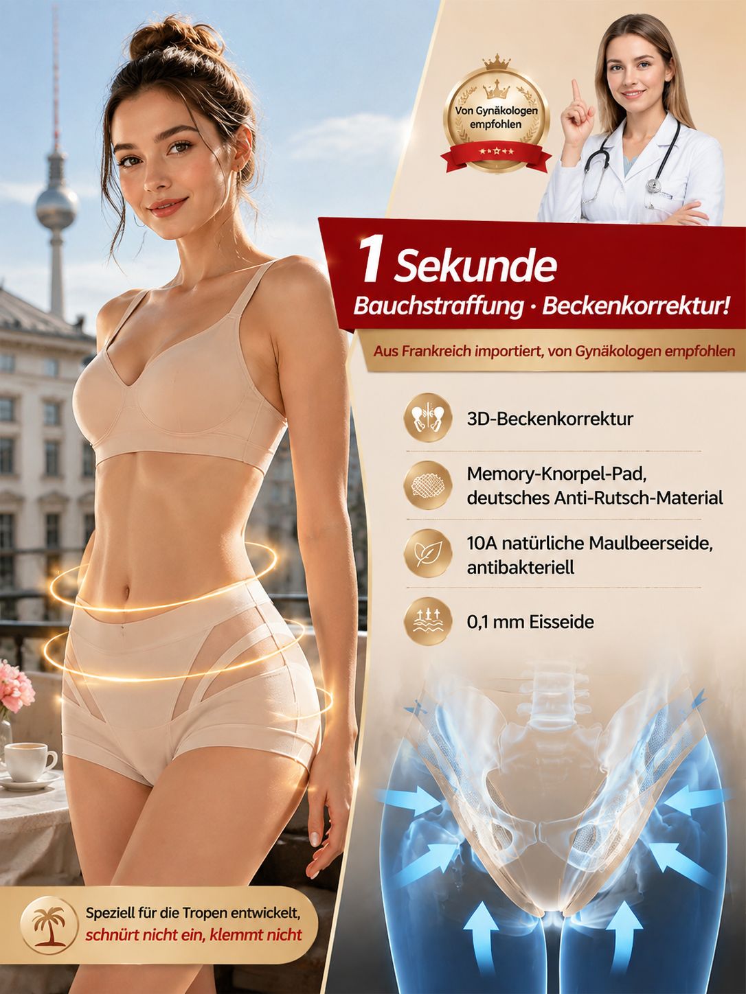 3D-Figurformender Eisseide-Formslip – Mit 10A Maulbeerseide & Anti-Rutsch-System – [Sonderaktion: Mehrkauf-Rabatt]