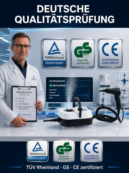 2500W Industrie-Dampfreiniger (3,5 Bar Hochdruck) – 99,9% Chemiefreie Tiefenreinigung (50% Rabatt Komplettset)