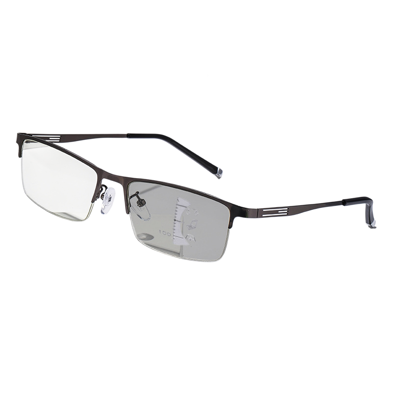 3 Brillen in einer! Fern-, Zwischen- und Nahsicht + intelligente Tönung. 👓Schluss mit dem ständigen Wechsel: Klare Sicht drinnen, Sonnenschutz draußen. ✨Edles Metalldesign: Multifokale Präzision für die anspruchsvolle Generation Gold. 👔