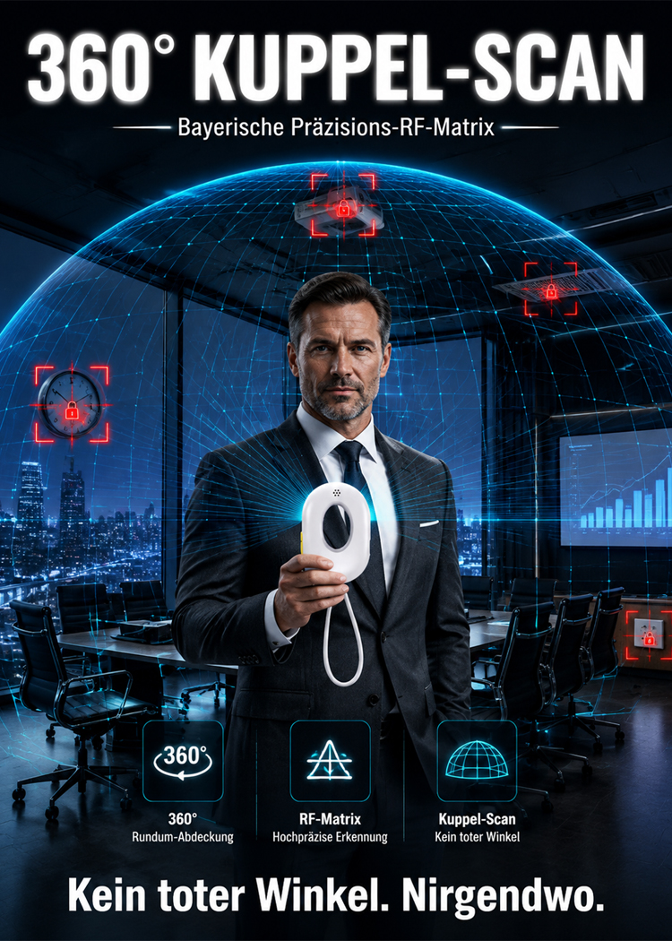 Pro-Präzisions-Detektor mit Bayerischer RF-Matrix & Infrarot-Optik – 4-in-1 Privatsphäre-Schutz – 50% Rabatt Räumungsverkauf