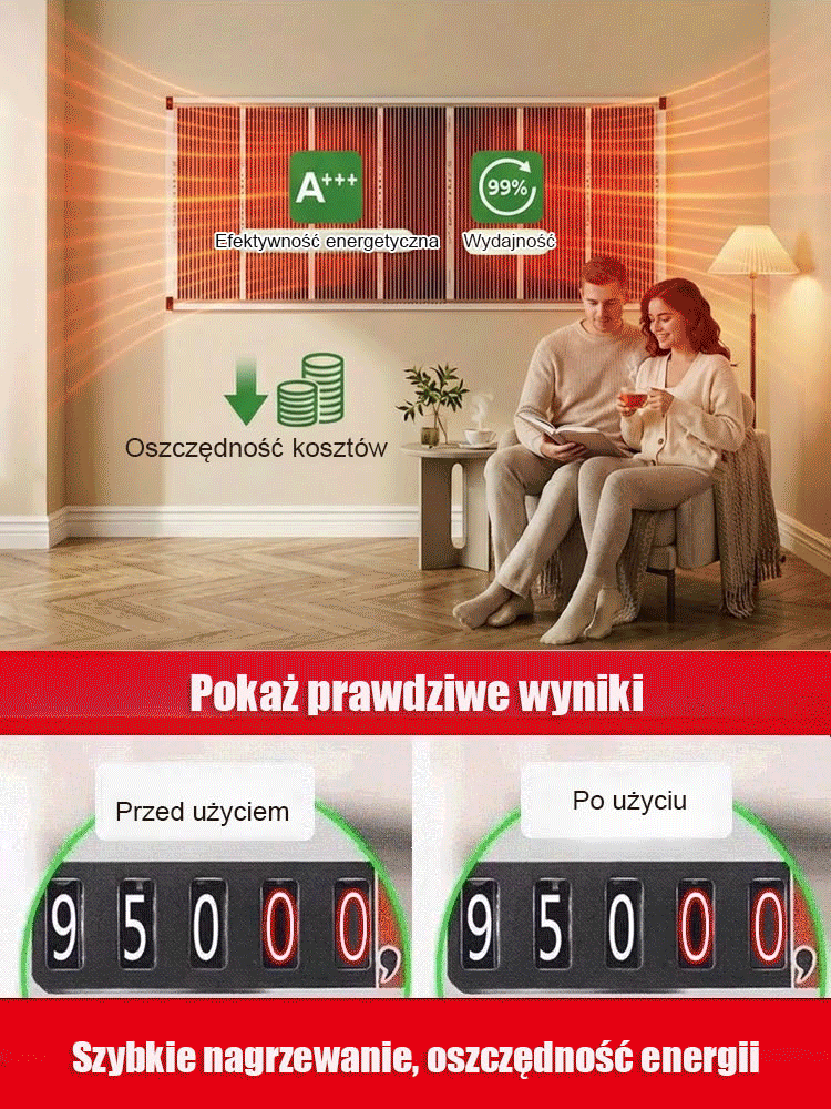  【5-sekundowe szybkie nagrzewanie】Niemiecka technologia grafenowa - ogrzewanie ścienne ✨Zapomnij o wysokich rachunkach za gaz tej zimy! Poznaj najnowszy panel grzewczy z grafenem, który jest ultracienki, bezgłośny i niezwykle energooszczędny.