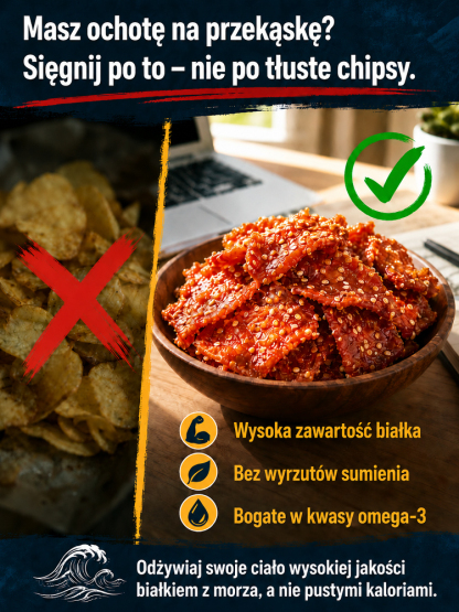 🐟 Słodko-Pikantna Rybka z Sezamem - Twoja Zdrowa Przekąska! 🍯Zaspokój nocny głód bez wyrzutów sumienia! Nasza pieczona rybka to idealne połączenie chrupkości, miodu i sezamu.