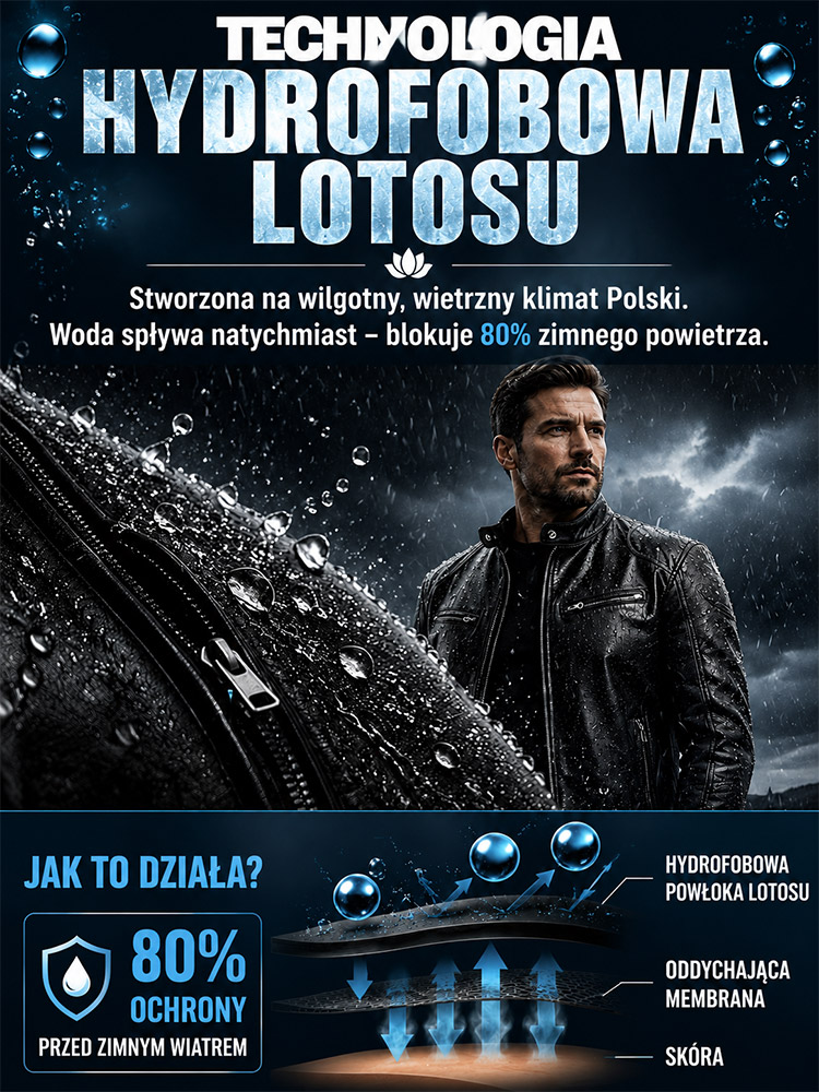 【Najniższa cena roku!】Męska skórzana kurtka o fasonie slim z kołnierzem stojącym👔100% prawdziwa skóra owcza.