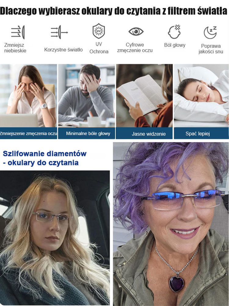 Koniec z wieloma parami okularów! 👓 Niemiecka technologia automatycznego ostrzenia dostosuje się do Twojego wzroku w sekundę. ✨ Widzisz wyraźnie z bliska i z daleka. 🪶 Ultralekkie, niezniszczalne i chronią przed niebieskim światłem. 