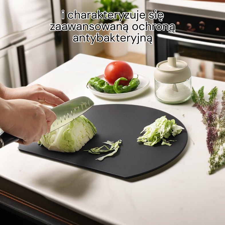 Plastikowa deska do krojenia z ochroną antybakteryjną i przeciwpleśniową