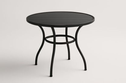 Tavolo rotondo in alluminio nero-Bellevivian