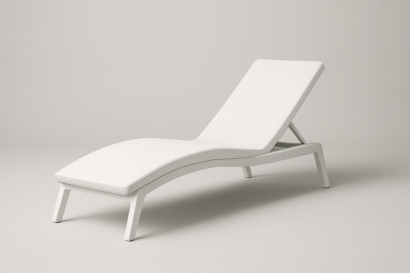 Lettino Prendisole in Alluminio Bianco 200x70x40 cm-Bellevivian