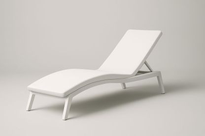 Lettino Prendisole in Alluminio Bianco 200x70x40 cm-Bellevivian