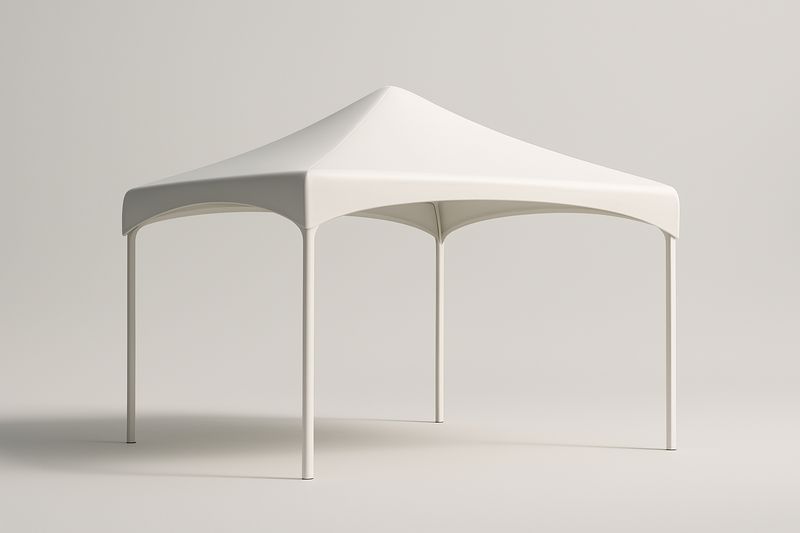 Gazebo Quadrato 300x300x250 cm in Acciaio Verniciato e Tetto in Poliestere Bianco-Bellevivian