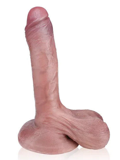 Bairre 9.92" x 1.97" Brown Ultra Lifelike Long Dildo With Hanging Balls