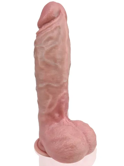 Leo 9.72" x 2.24" Flesh Extra Real Feel Huge And Thick Anal Dildo
