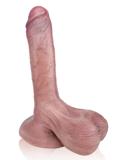 Bairre 9.92" x 1.97" Brown Ultra Lifelike Long Dildo With Hanging Balls