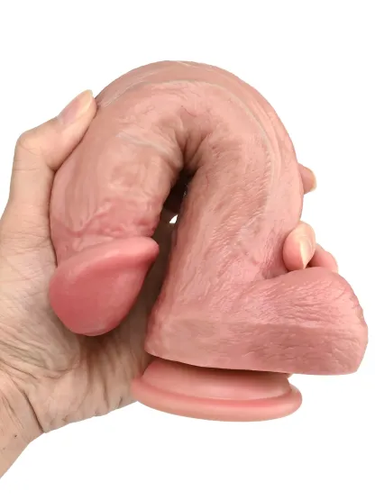 Wade 8.54" x 1.73" Real Feel Soft Dildo with Sexy Glans