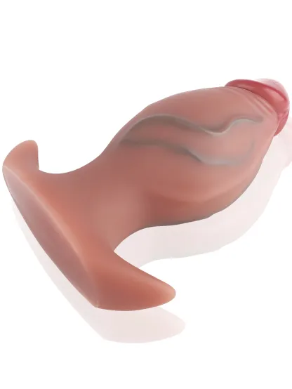 7.09" x 9.63" Anatomical Dildo with Butt Plug Base