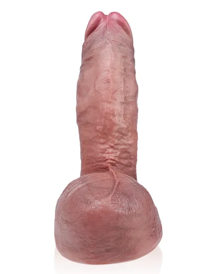 Abiel 9.45" x 2.56" Flesh Realistic Giant And Thick Anal Dildo with Big Ball