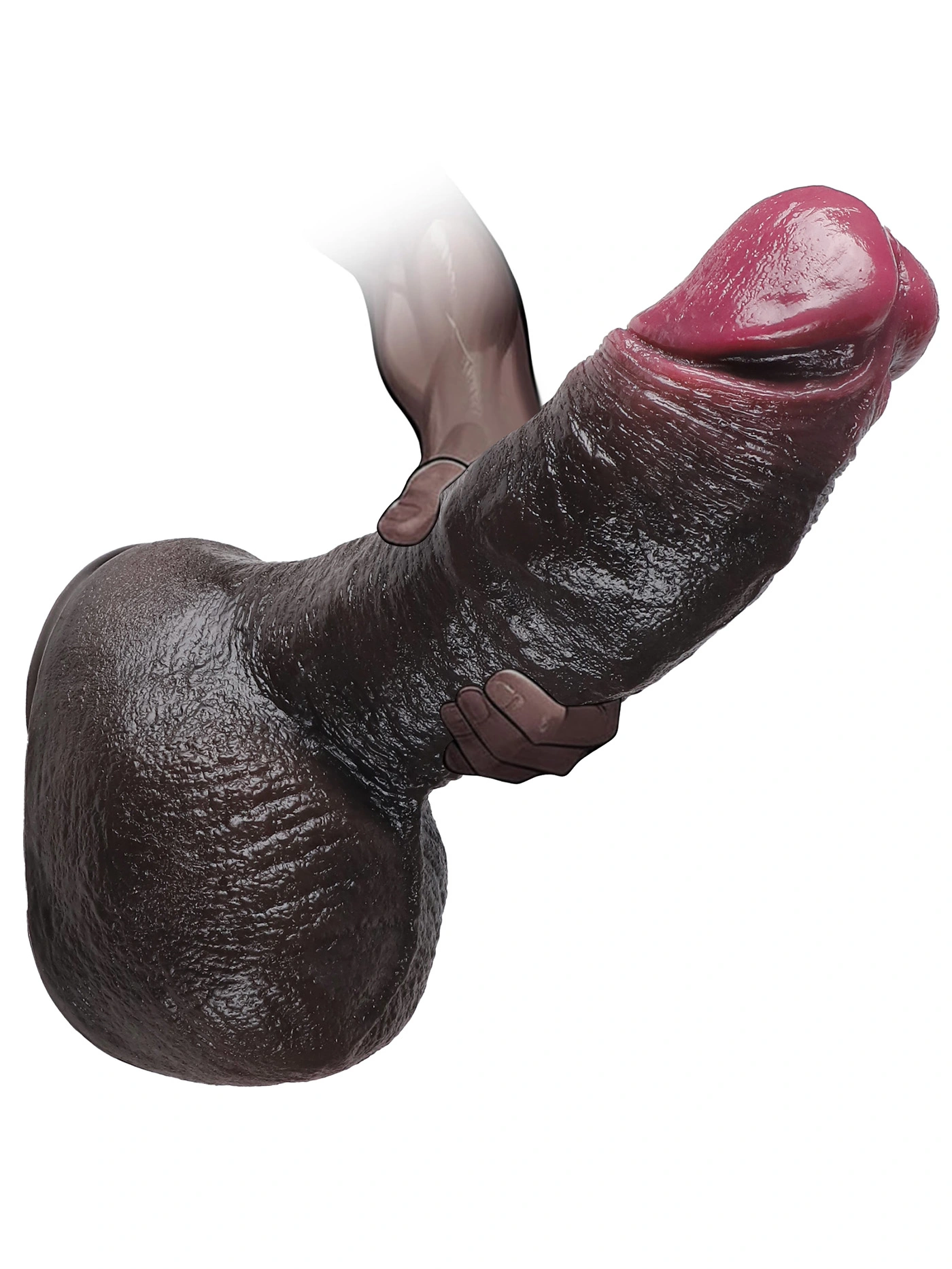 Rex 8.86"×2.32"Realistic Super Large Ball Black Huge Dildo