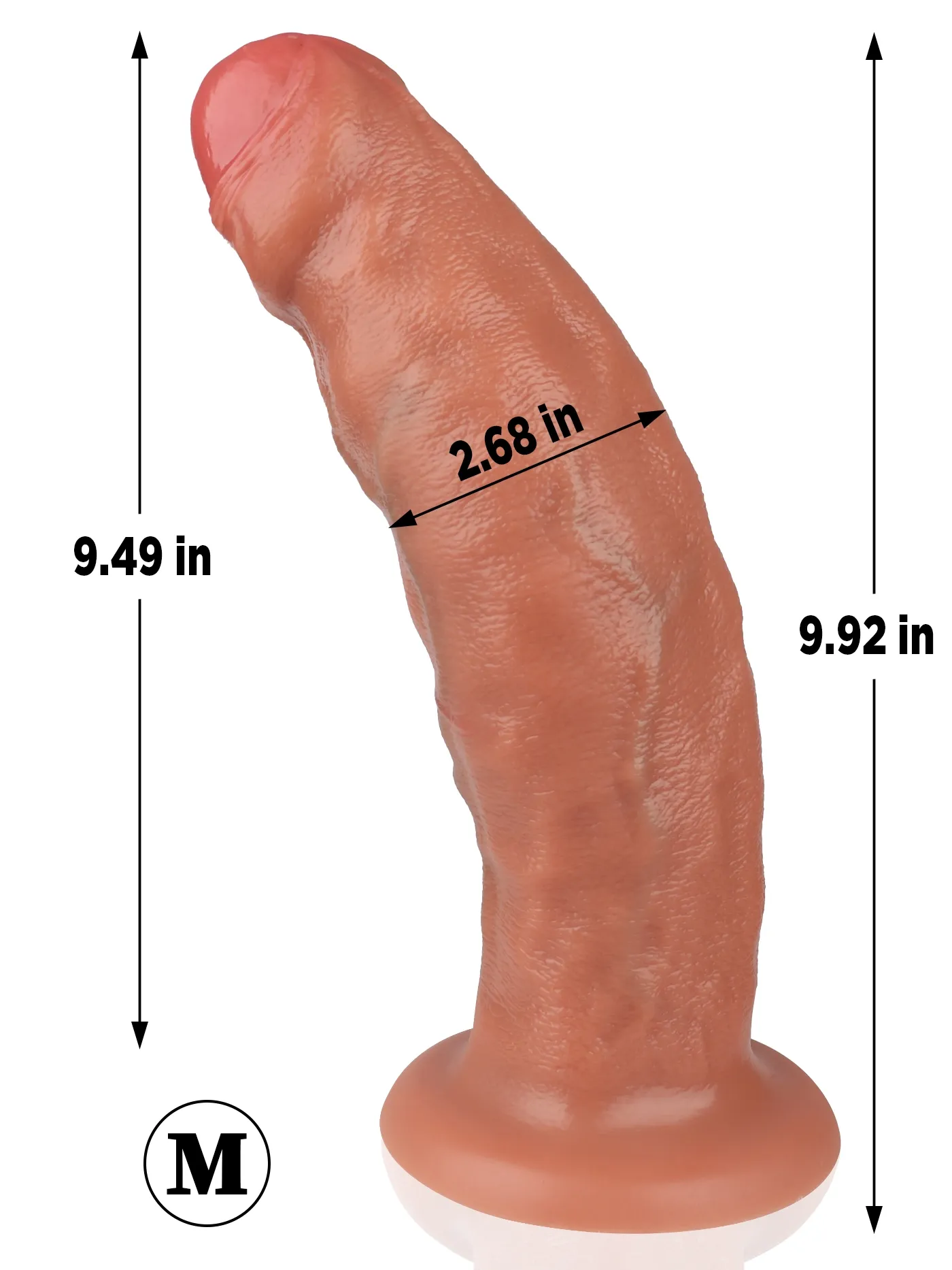 Bames 11.54" x 3.23" Extra Huge Thick Dual Density Anal Long Dildo