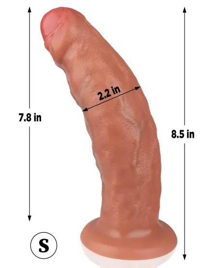 Bames 11.54" x 3.23" Extra Huge Thick Dual Density Anal Long Dildo