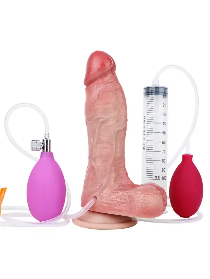 John 7.48″ x 1.77″ Soft Inflatable Squirting Dildo
