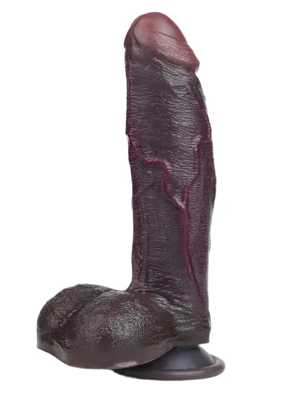Malik 7.75" x 1.69" Soft Black Dual Density Dildo