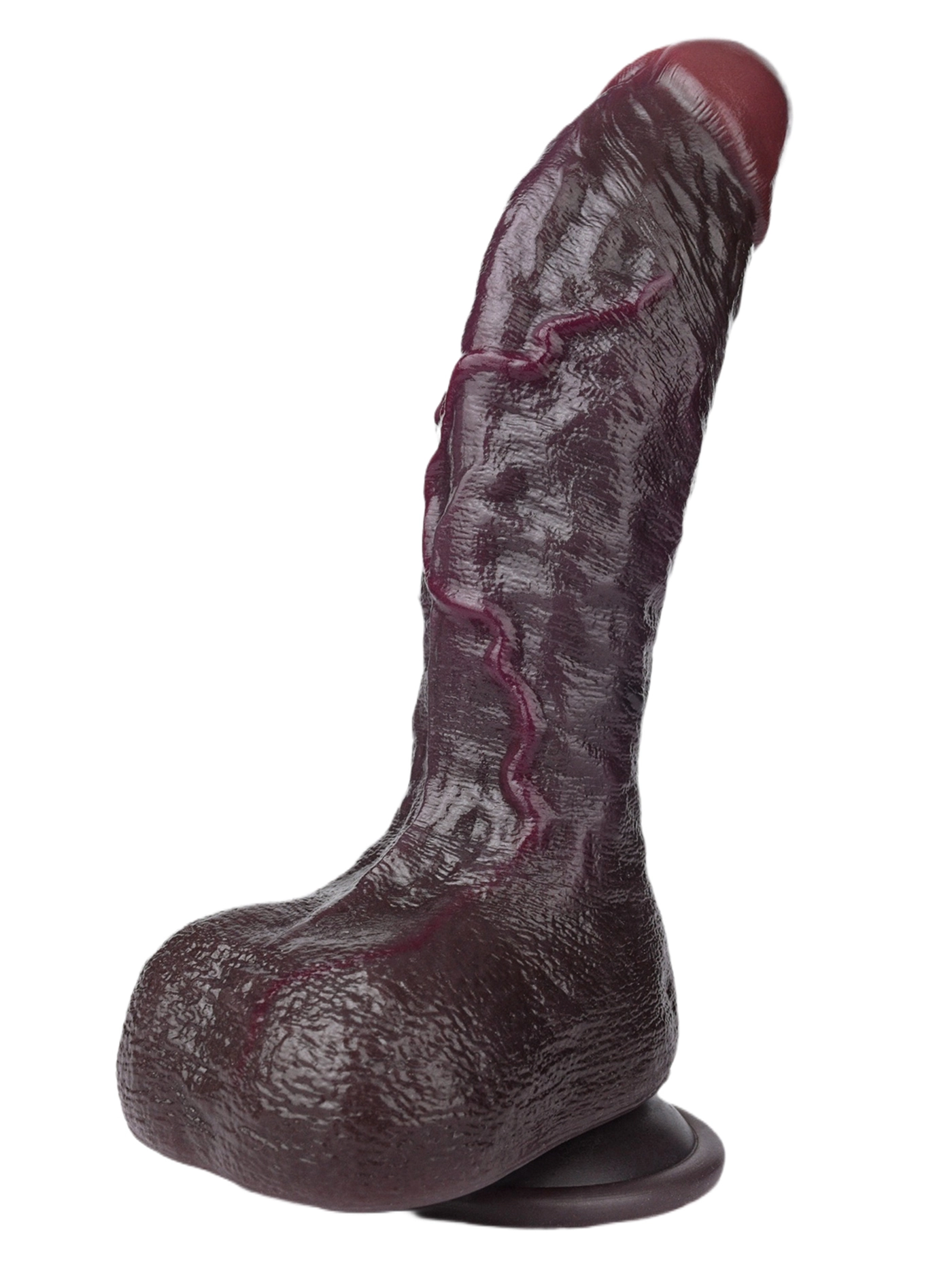 Kofi 8.34" x 1.69" Realistic Black Soft Dual Density Dildo